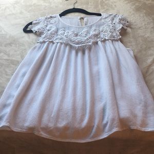 Abercrombie white embroidered blouse